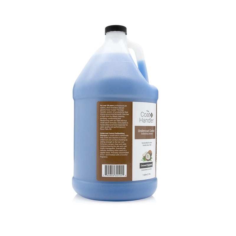 The Coat Handler Undercoat Control deShedding Dog Shampoo, 1 Gallon - Combats and Reduces Shedding, Undercoat Removal, Omega 3 & 6 Rich, Vitamin E Strengthens The Hair Follicle, Natural - Image 2
